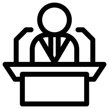 Basit ve minimalist hükümet ve politika vektör simgesi