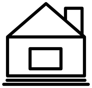 ev satırı vektör simgesi  