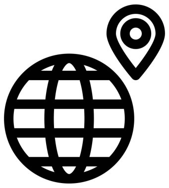 küresel ağ vektör simgesi. biçim iki renkli düz semboldür