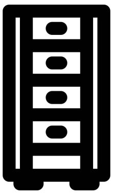 Kabinenin basit bir düz vektör simgesi tasarımı