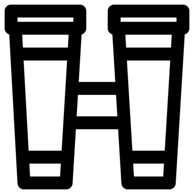 Beyazın üzerinde basit ve minimalist kamp vektör simgesi 