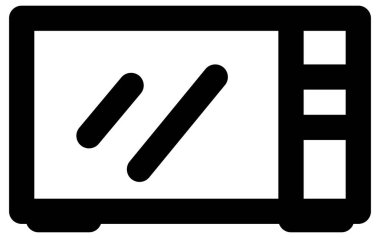 mikrodalga ana hat vektör simgesi.