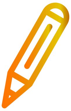 Beyaz arkaplandaki ilkel kümeden kalma kalem simgesi