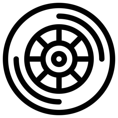 sürücü ve araba vektör çizgisi simgesi