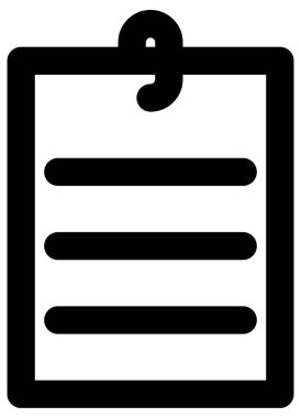 Basit ve minimalist ofis, beyaz üzerine cesur vektör simgesi