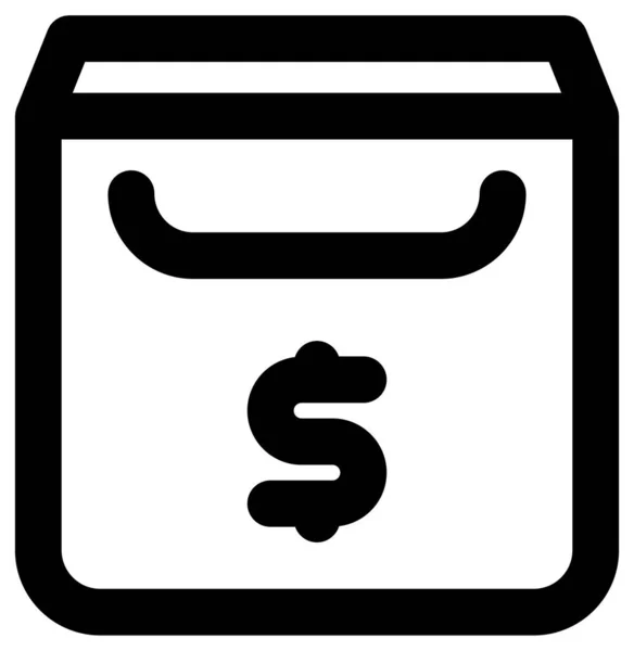 Ícone Vetor Compras Simples Minimalista — Vetor de Stock