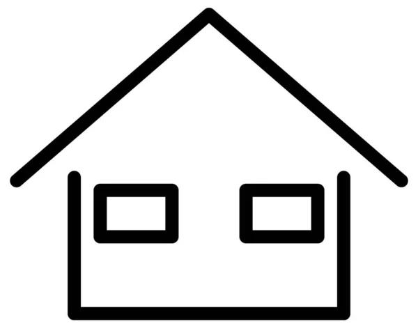 Ikon Vektor Baris Rumah - Stok Vektor