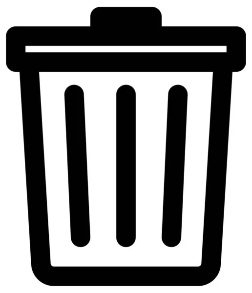 Çöp Kutusu Vektör Simgesi — Stok Vektör