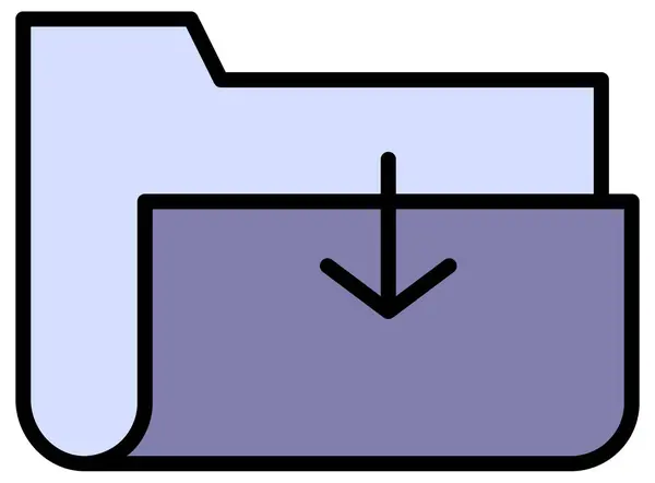 Icona Della Cartella Illustrazione Vettoriale — Vettoriale Stock