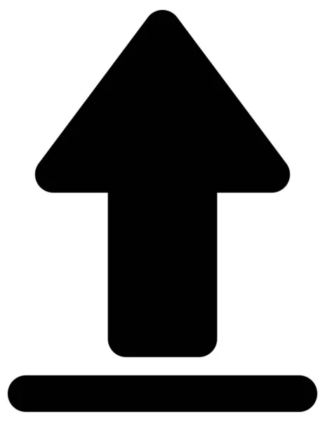Šipka Nahoru Vektorové Ikony Styl Plochý Grafický Symbol Černá Barva — Stockový vektor