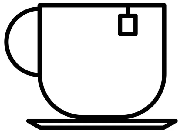 Ilustração Vetorial Xícara Chá Ícone —  Vetores de Stock