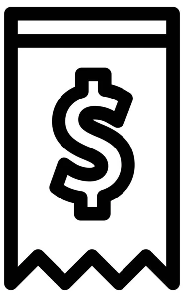 Prosta Minimalistyczna Ikona Śmiały Wektor Finansów — Wektor stockowy