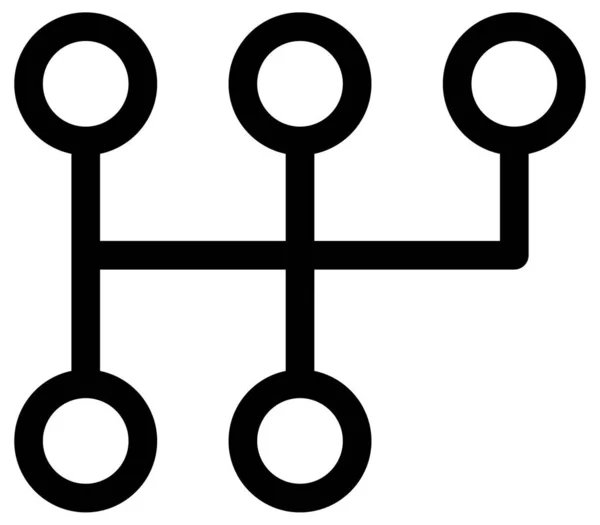 Netzwerk Linienvektorsymbol — Stockvektor