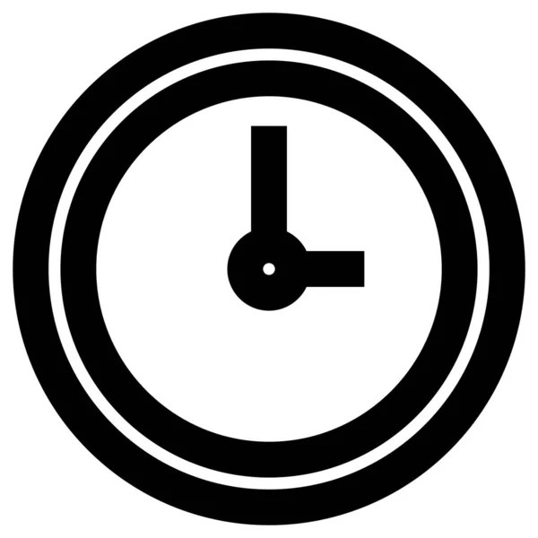 Uhr Symbol Vektorabbildung Flacher Designstil — Stockvektor