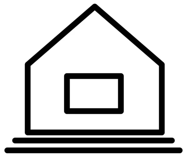 House Line Vector Icon — Stock Vector