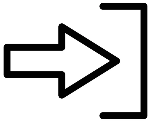 黑色轮廓箭头图标 方向与白色背景隔离 — 图库矢量图片