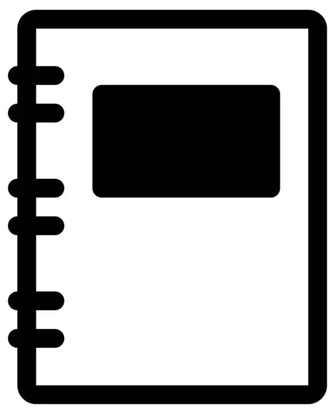Ikon Vektor Notepad Diisolasi Pada Warna Putih - Stok Vektor