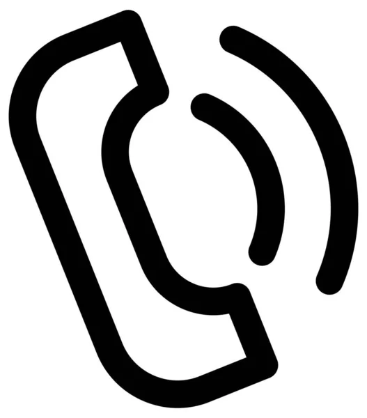 Icona Vettoriale Del Telefono Sfondo Bianco — Vettoriale Stock