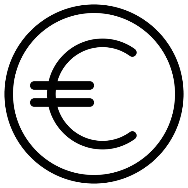 Euro Symbol Vector Icon White Background — Stock Vector