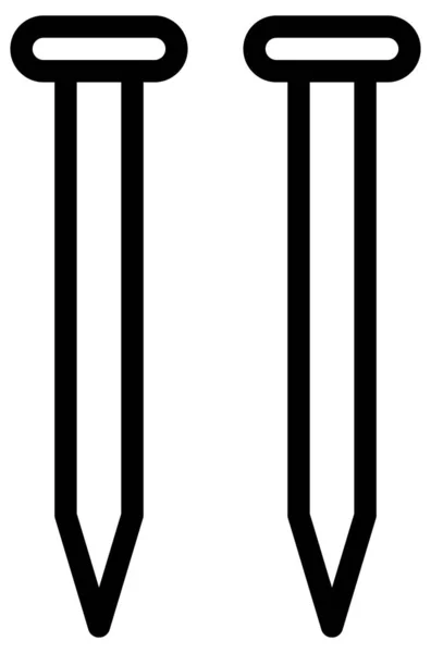 Einfaches Vektor Symbol Der Nägel — Stockvektor