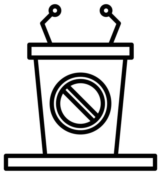 Protest Symbol Linienvektor Illustration — Stockvektor
