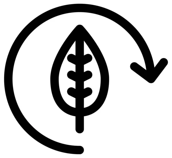 Einfaches Und Minimalistisches Ökologie Vektor Symbol Auf Weiß — Stockvektor