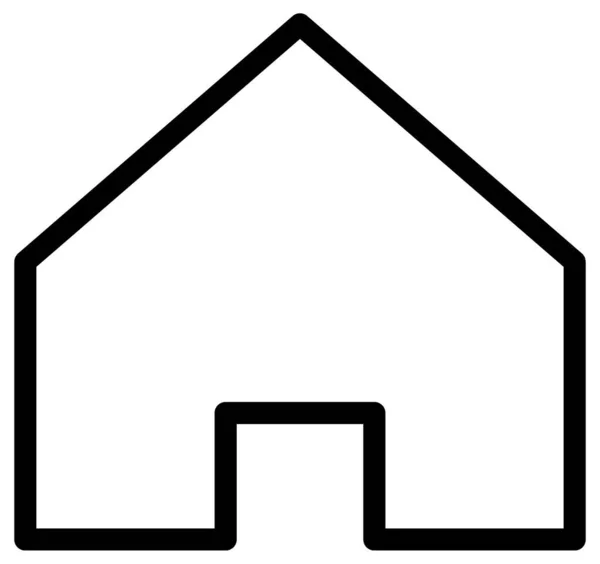 House Line Vector Icon — Stock Vector