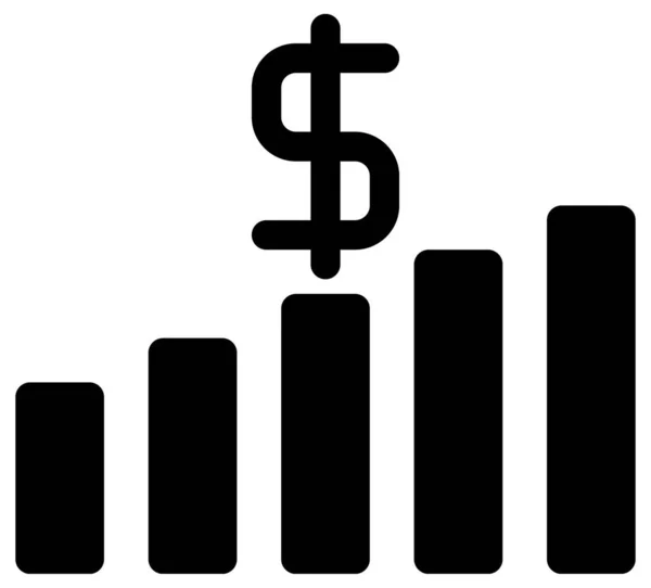 Einfache Und Minimalistische Finanzierung Fettes Vektor Symbol — Stockvektor