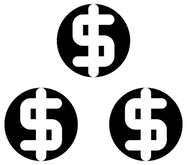 Finanzas Simples Minimalistas Icono Vector Audaz — Vector de stock