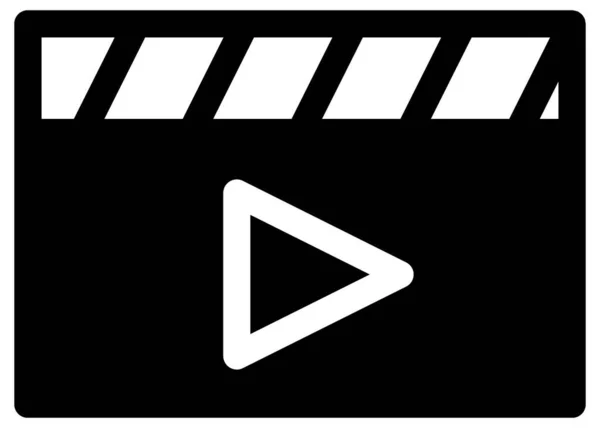 Filmklapper Symbol Vektorillustration — Stockvektor