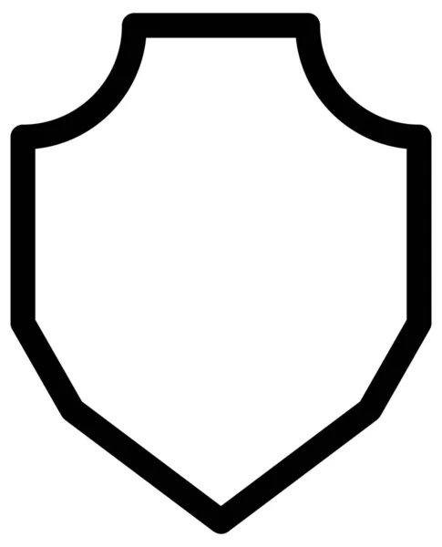 Black White Vector Icon Shield — Stock Vector