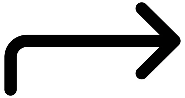 Контурна Іконка Стрілкою Напрямком Ізольовано Білому Тлі — стоковий вектор