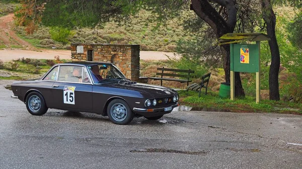 Attica Greece February 2020 Classic Italian Car Lancia Fulvia Coupe — Stock Photo, Image