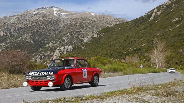 Peloponnese Grécia Março 2018 Carro Clássico Lancia Fulvia Coupe Fabricado — Fotografia de Stock