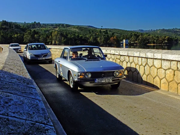 Marathon Dam Athens Greece November 2015 Класичний Автомобіль Lancia Fulvia — стокове фото