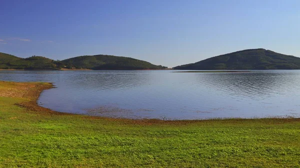 Vista Panorámica Del Lago Plastiras Cerca Karditsa Centro Grecia — Foto de Stock