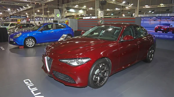 Atenas Grecia Noviembre 2018 Alfa Romeo Giulia Veloce Expuesta Salón — Foto de Stock