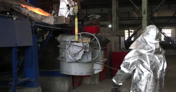 Metal Smelting Spillage — Stock Video