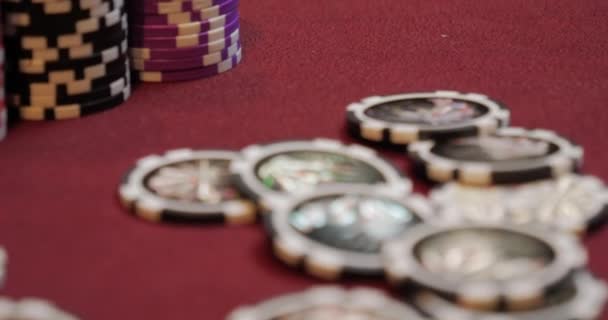 Casino Juego Cartas Fichas — Vídeos de Stock