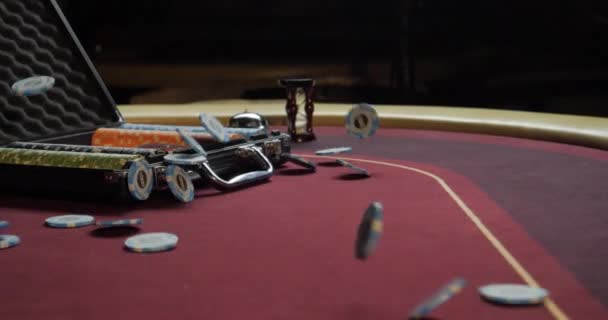 Casino Verteilung Von Spielchips — Stockvideo