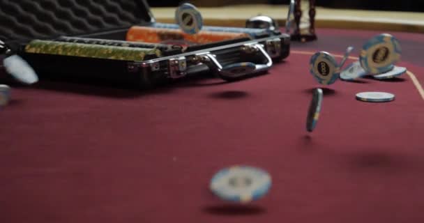 Casino Verteilung Von Spielchips — Stockvideo