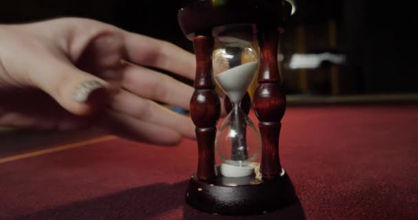 Casino Turn Hourglass — Stock Video