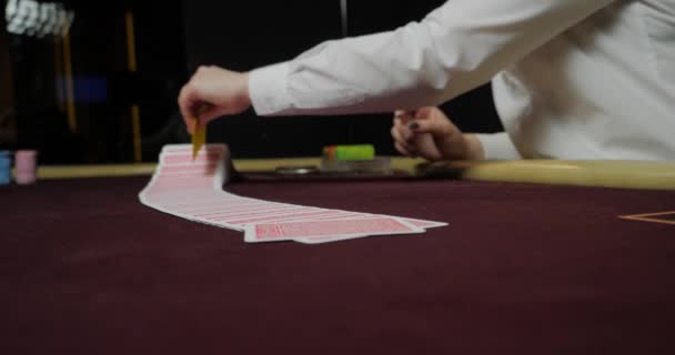 Casino Distribuce Herních Karet — Stock video