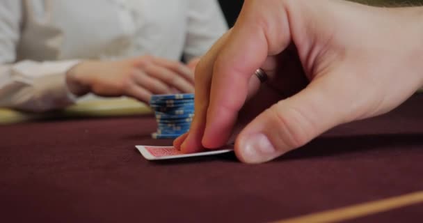 Casino Distributie Van Spel Kaarten — Stockvideo