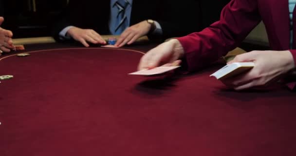 Casino Gioco Carte Chips — Video Stock