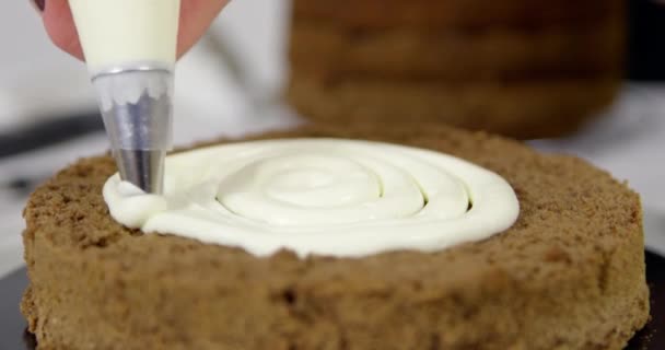 Preparação Alimentos Cozinha Cupcake Salada Bebidas — Vídeo de Stock