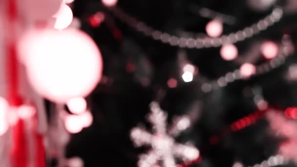 Jouets Nouvel Sur Sapin Noël Illumination — Video