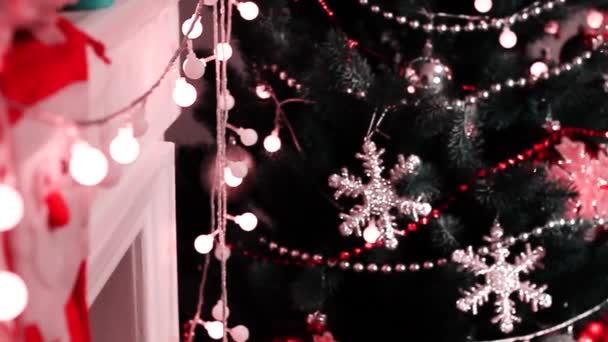 Neujahrsspielzeug Weihnachtsbaum Illumination — Stockvideo