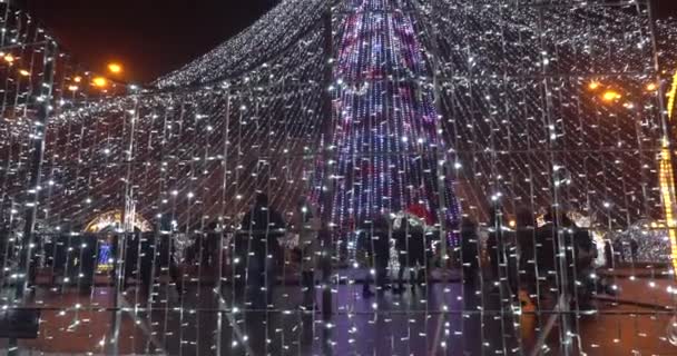 Nieuwe Jaar Felle Licht Verlichting — Stockvideo