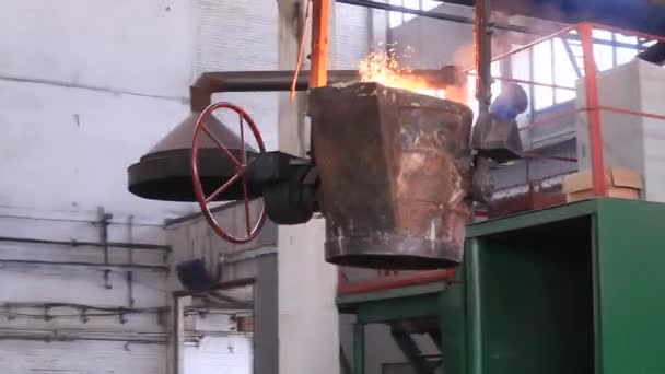 Metal Smelting Spillage — Stock Video